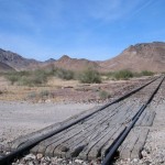 The right-of-way of the Arizona California Railroad near the Cadiz Water Project.